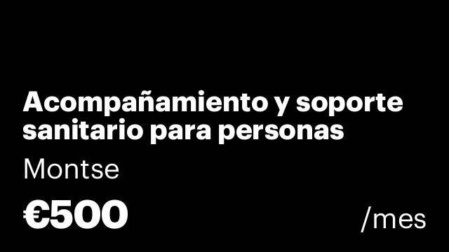 Acompañamiento y soporte sanitario para personas mayores (Molins de Rei)