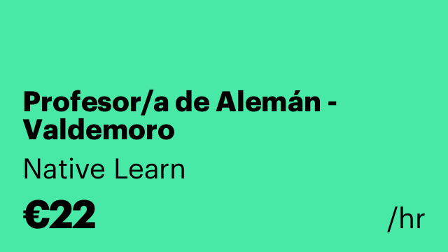 Profesor/a de Alemán - Valdemoro