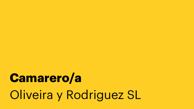 Camarero/a