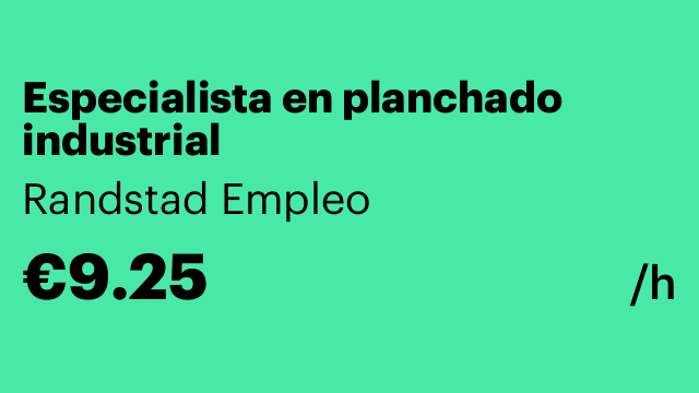 Especialista en planchado industrial