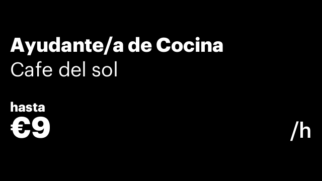 Ayudante/a de Cocina