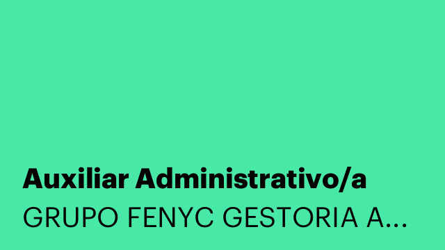 Auxiliar Administrativo/a