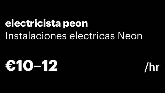 electricista peon