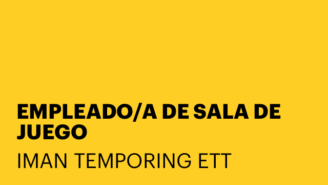 EMPLEADO/A DE SALA DE JUEGO