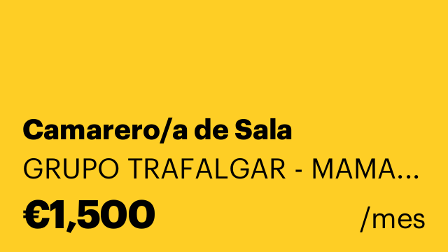 Camarero/a de Sala