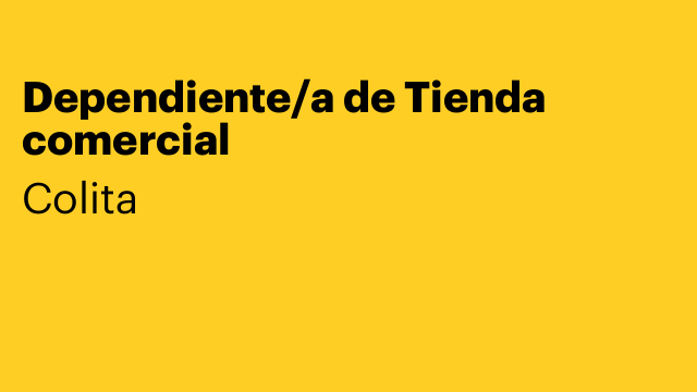 Dependiente/a de Tienda comercial