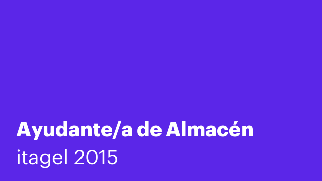 Ayudante/a de Almacén