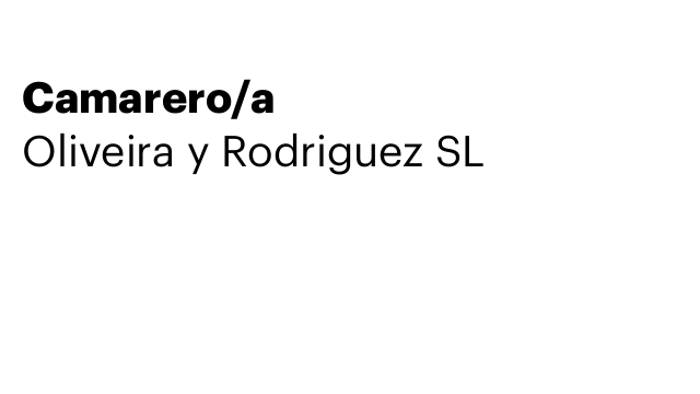 Camarero/a