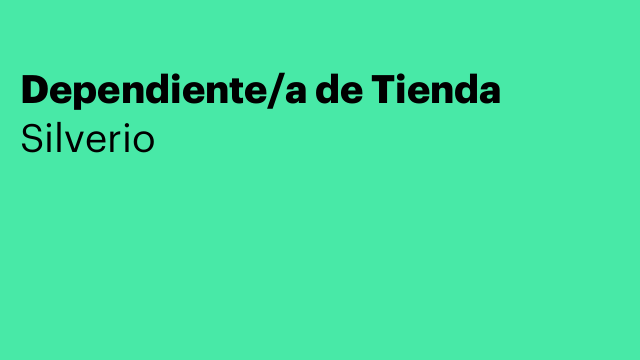Dependiente/a de Tienda