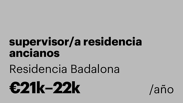 supervisor/a residencia ancianos