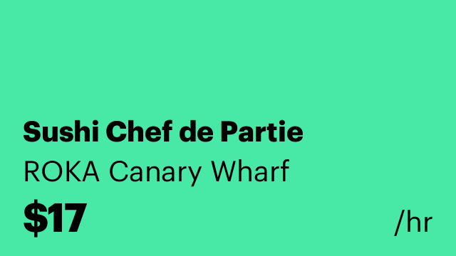 Sushi Chef de Partie