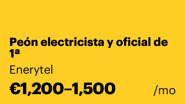 Peón electricista y oficial de 1ª