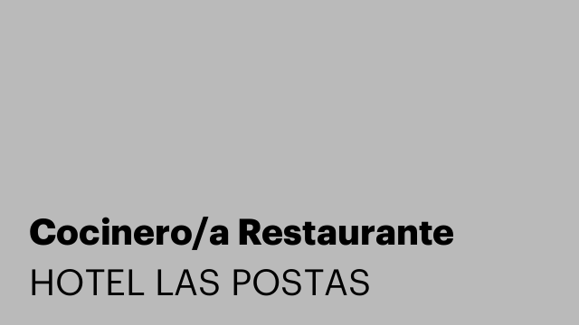 Cocinero/a Restaurante