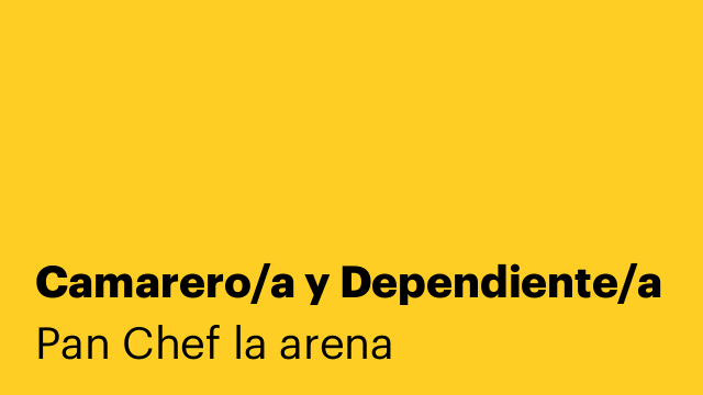 Camarero/a y Dependiente/a