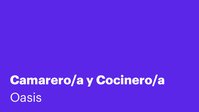 Camarero/a y Cocinero/a