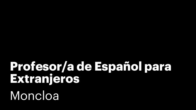 Profesor/a de Español para Extranjeros