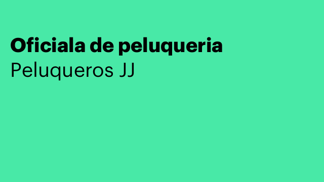 Oficiala de peluqueria