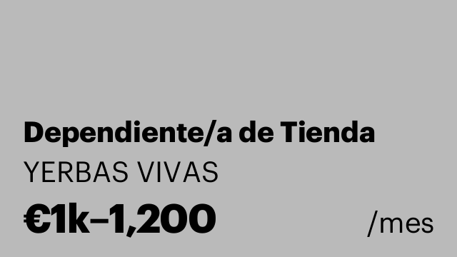 Dependiente/a de Tienda
