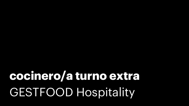 cocinero/a turno extra