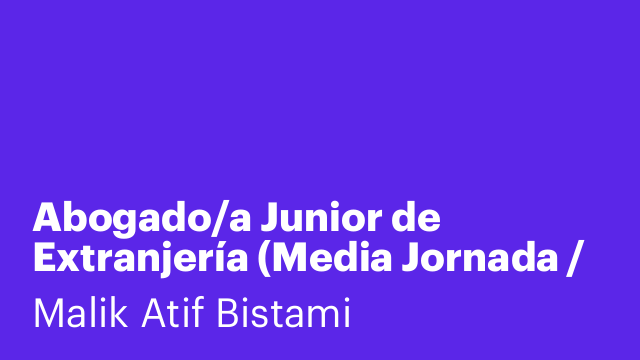 Abogado/a Junior de Extranjería (Media Jornada / Híbrido – Barcelona)