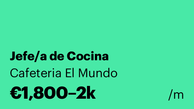 Jefe/a de Cocina