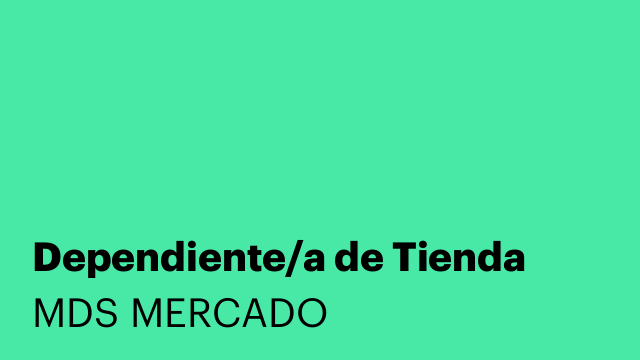 Dependiente/a de Tienda