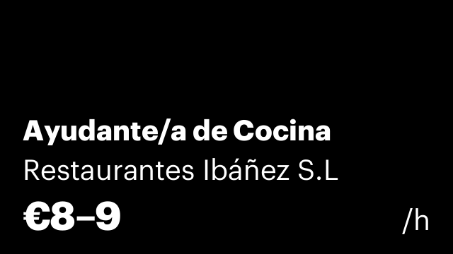 Ayudante/a de Cocina