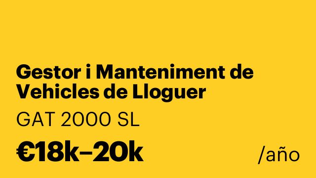 Gestor i Manteniment de Vehicles de Lloguer