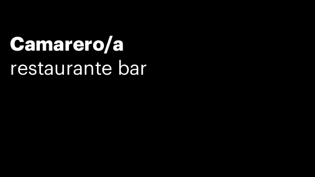 Camarero/a
