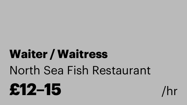 Waiter / Waitress