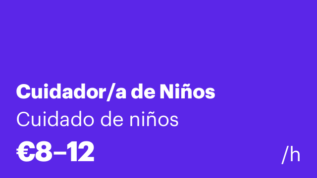 Cuidador/a de Niños
