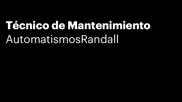 Técnico de Mantenimiento