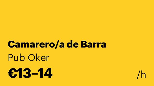 Camarero/a de Barra