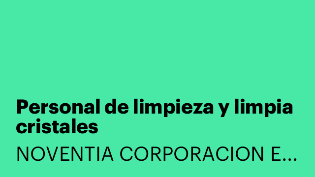 Personal de limpieza y limpia cristales