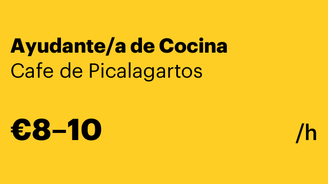 Ayudante/a de Cocina
