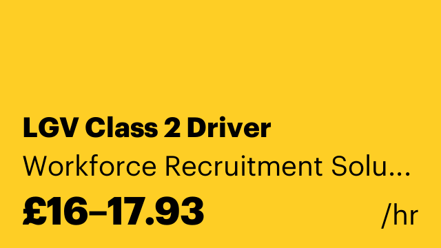 LGV Class 2 Driver