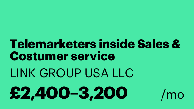 Telemarketers inside Sales & Costumer service