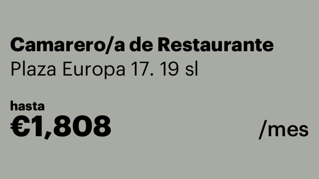 Camarero/a de Restaurante