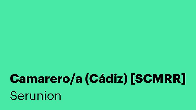 Camarero/a (Cádiz) [SCMRR]