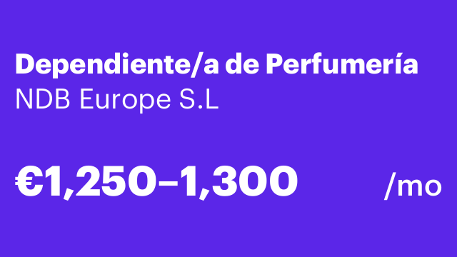 Dependiente/a de Perfumería