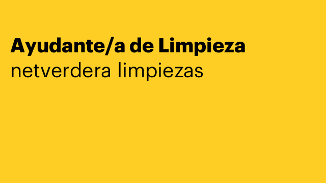 Ayudante/a de Limpieza