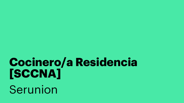 Cocinero/a Residencia [SCCNA]