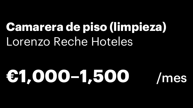 Camarera de piso (limpieza)