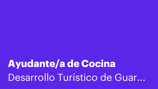 Ayudante/a de Cocina