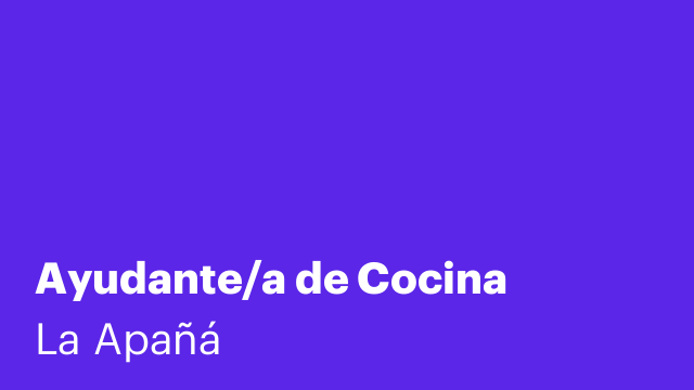 Ayudante/a de Cocina