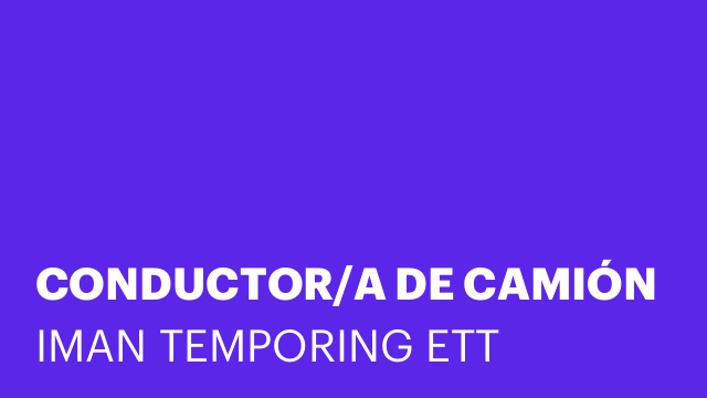 CONDUCTOR/A DE CAMIÓN