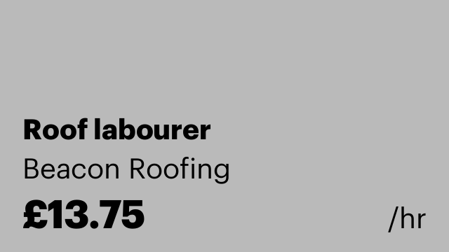 Roof labourer