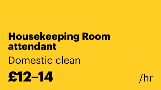 Housekeeping Room attendant