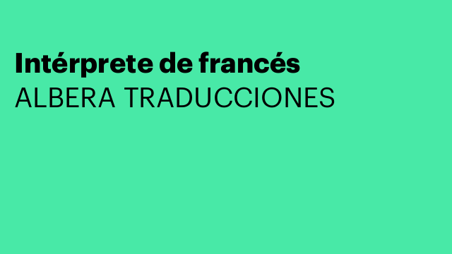 Intérprete de francés