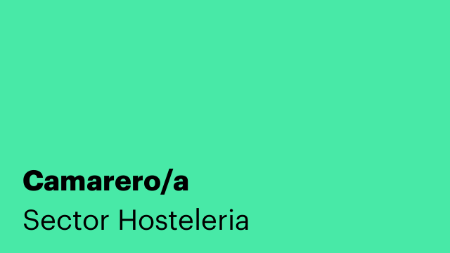 Camarero/a